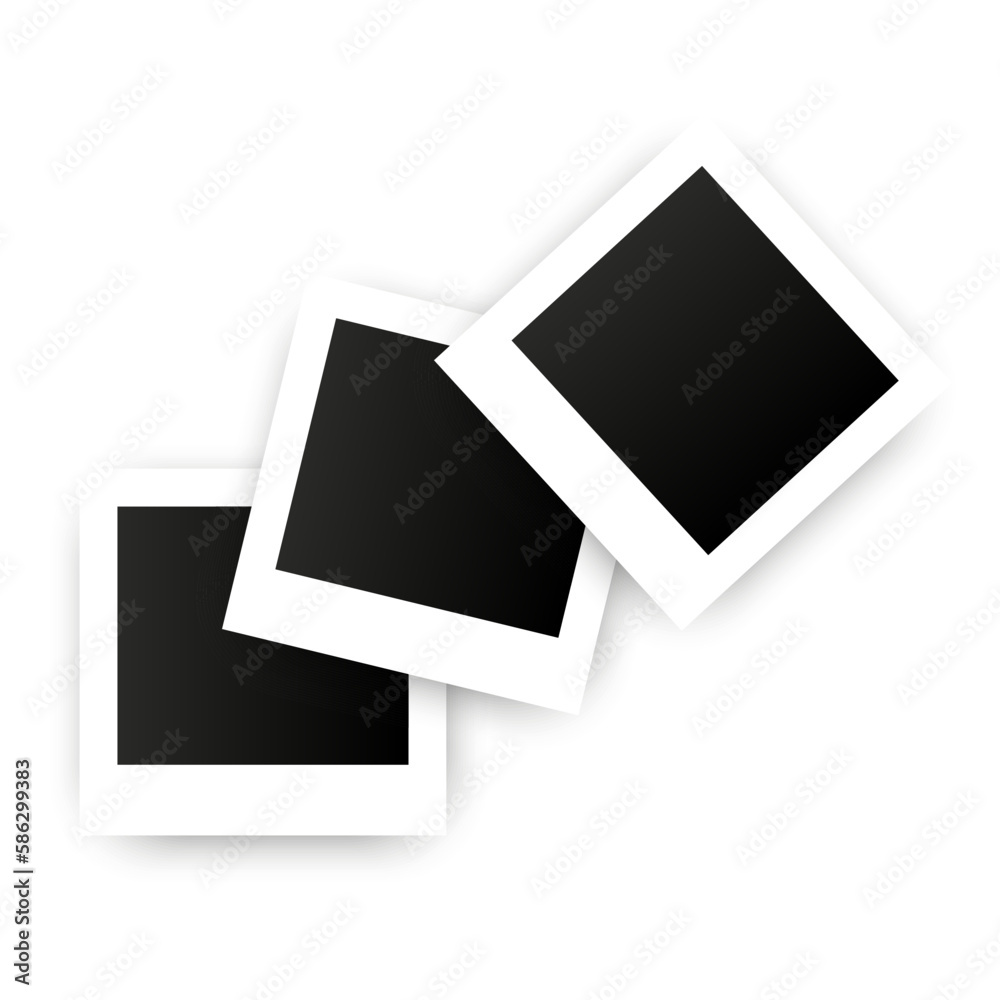 Realistic photo frame set. Photo album template set. Scrapbook pattern. Vector illustration. Realistic photo frame set. Photo album template set. Scrapbook pattern. Vector illustration.