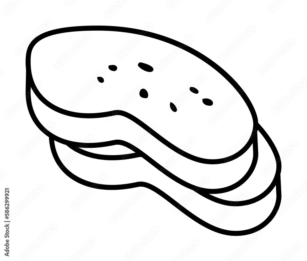 sliced bread icon. Element of food icon for mobile concept and web apps. Thin line sliced bread icon can be used for web and mobile