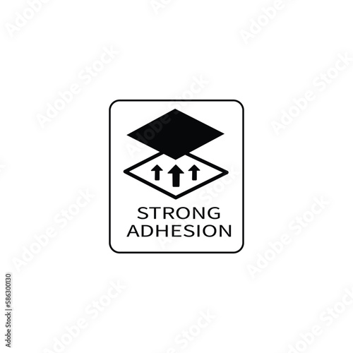 Strong Adhesion" vector information sign