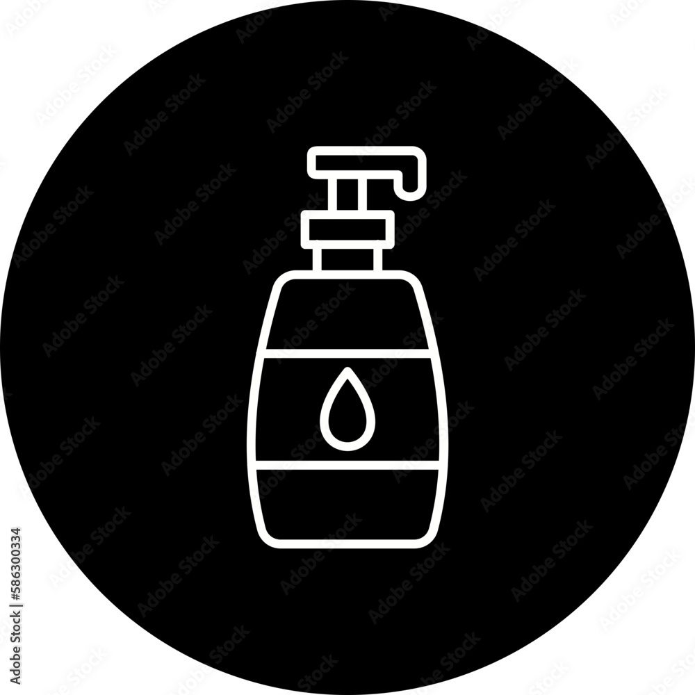 Soap Bottle Line Inverted Icon Soap Bottle Line Inverted Icon