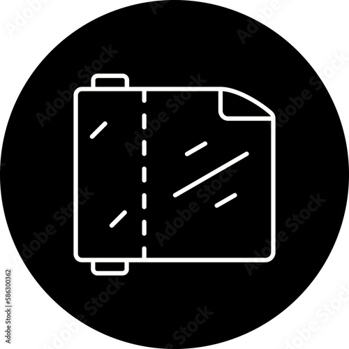 Plastic Wrap Line Inverted Icon