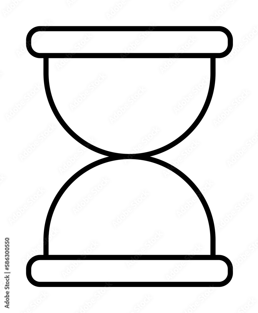 hourglass icon. Element of mobile banking for smart concept and web apps. Thin line hourglass icon can be used for web and mobile