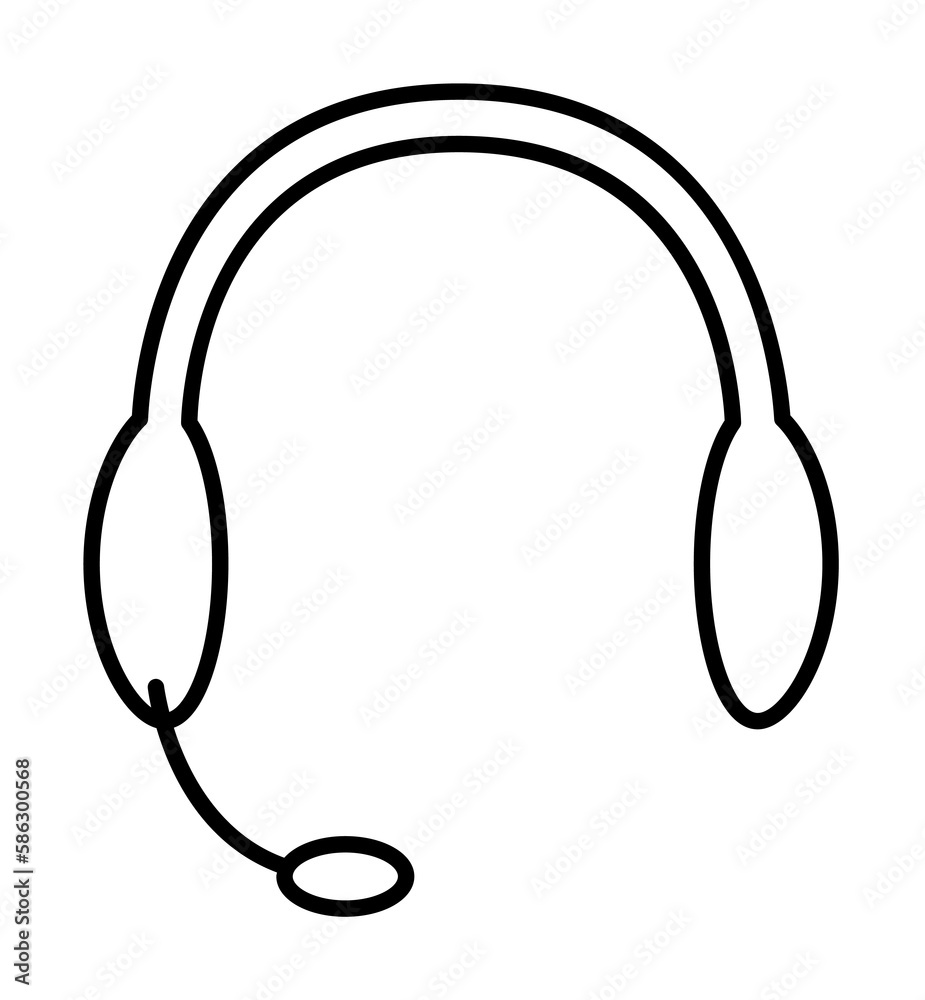 headphones icon. Element of mobile banking for smart concept and web apps. Thin line headphones icon can be used for web and mobile headphones icon. Element of mobile banking for smart concept and web apps. Thin line headphones icon can be used for web and mobile
