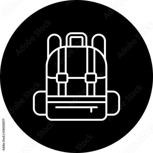 Bagpack Line Inverted Icon