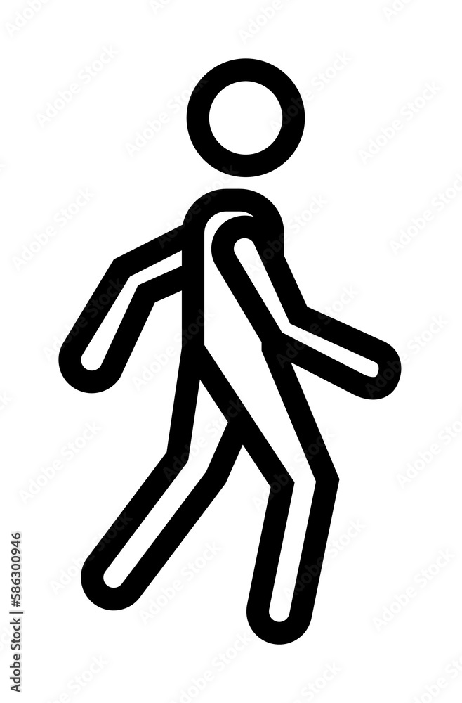 a pedestrian icon. Element of navigation for mobile concept and web apps. Thin line a pedestrian icon can be used for web and mobile a pedestrian icon. Element of navigation for mobile concept and web apps. Thin line a pedestrian icon can be used for web and mobile