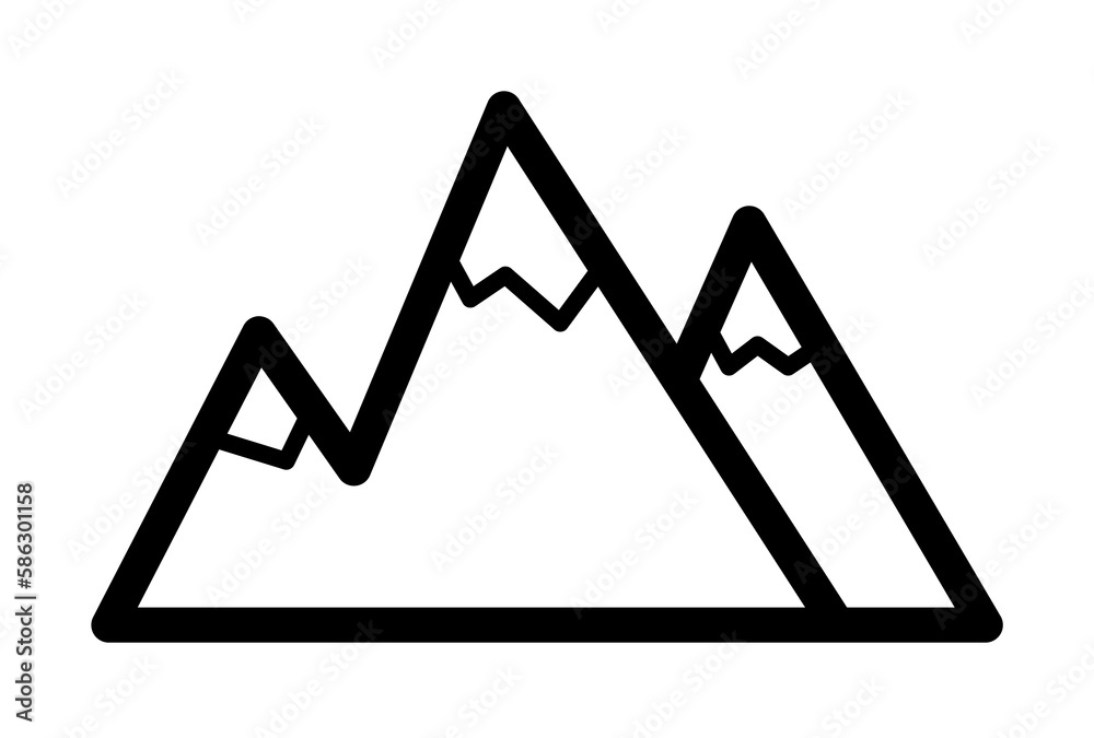 the mountains icon. Element of navigation for mobile concept and web apps. Thin line the mountains icon can be used for web and mobile the mountains icon. Element of navigation for mobile concept and web apps. Thin line the mountains icon can be used for web and mobile