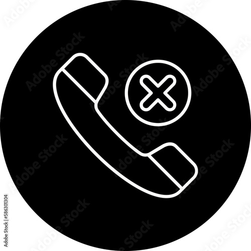 Rejected Line Inverted Icon
