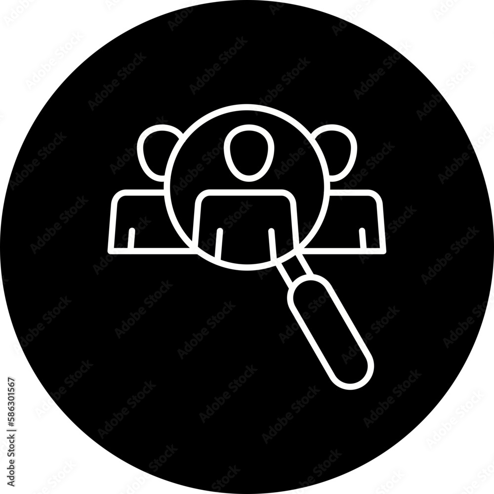 Hiring Line Inverted Icon Hiring Line Inverted Icon