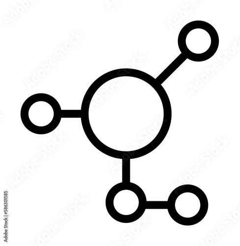 molecular compound icon. Element of science icon for mobile concept and web apps. Thin line molecular compound icon can be used for web and mobile