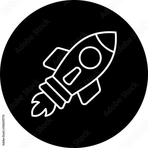 Rocket Line Inverted Icon