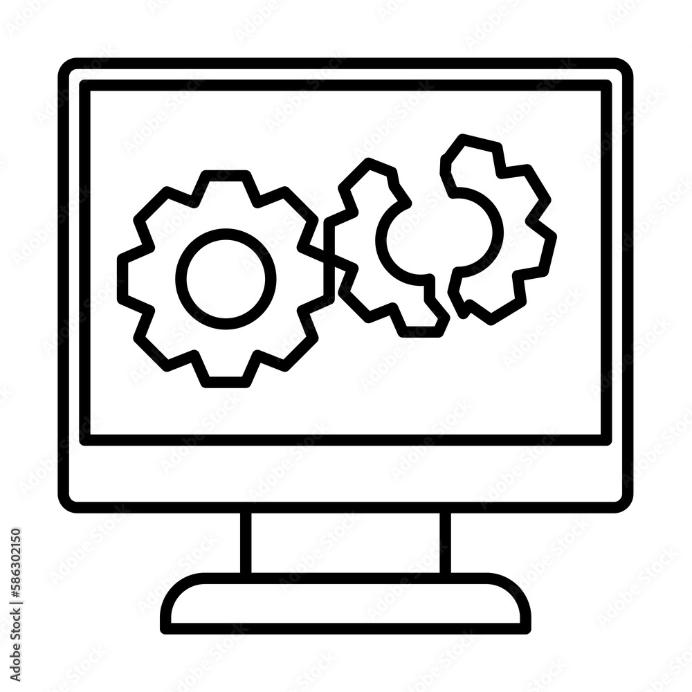 broken computer system line icon. Element of cyber security icon for mobile concept and web apps. Thin line broken computer system icon can be used for web and mobile. Premium icon broken computer system line icon. Element of cyber security icon for mobile concept and web apps. Thin line broken computer system icon can be used for web and mobile. Premium icon