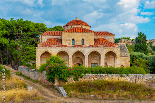 Metamorphosis Sotiros church at Pilos castle in Greece photo