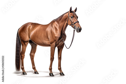 Elegant brown horse on a transparent background for decorating projects. generative AI © I LOVE PNG