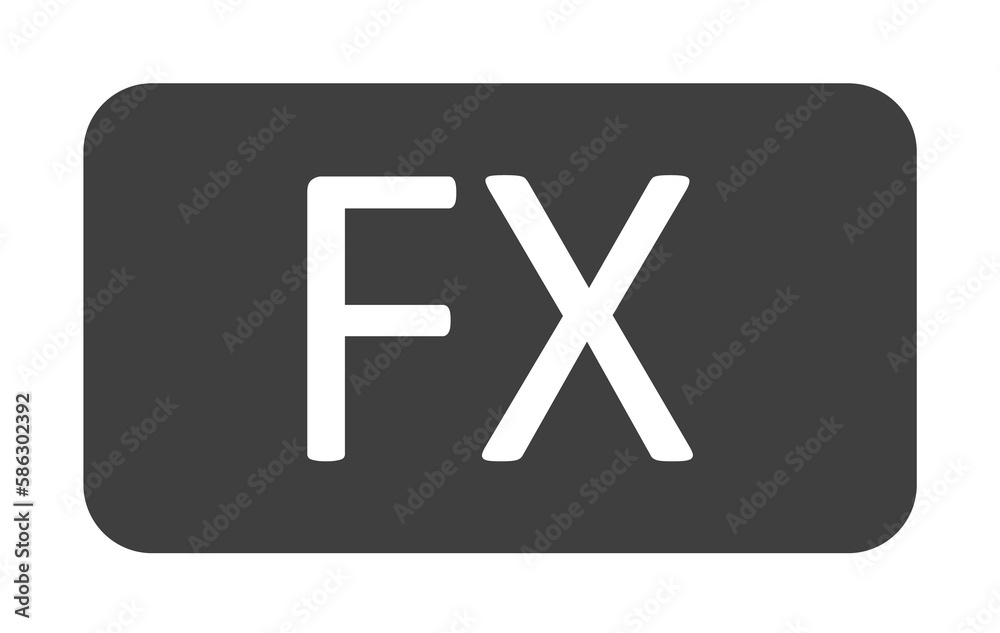 Obraz premium fx sign icon. One of the collection icons for websites, web design, mobile app