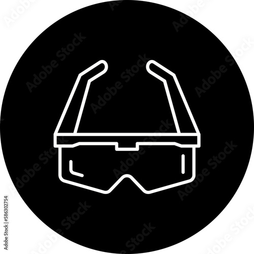 Safety Glasses Line Inverted Icon