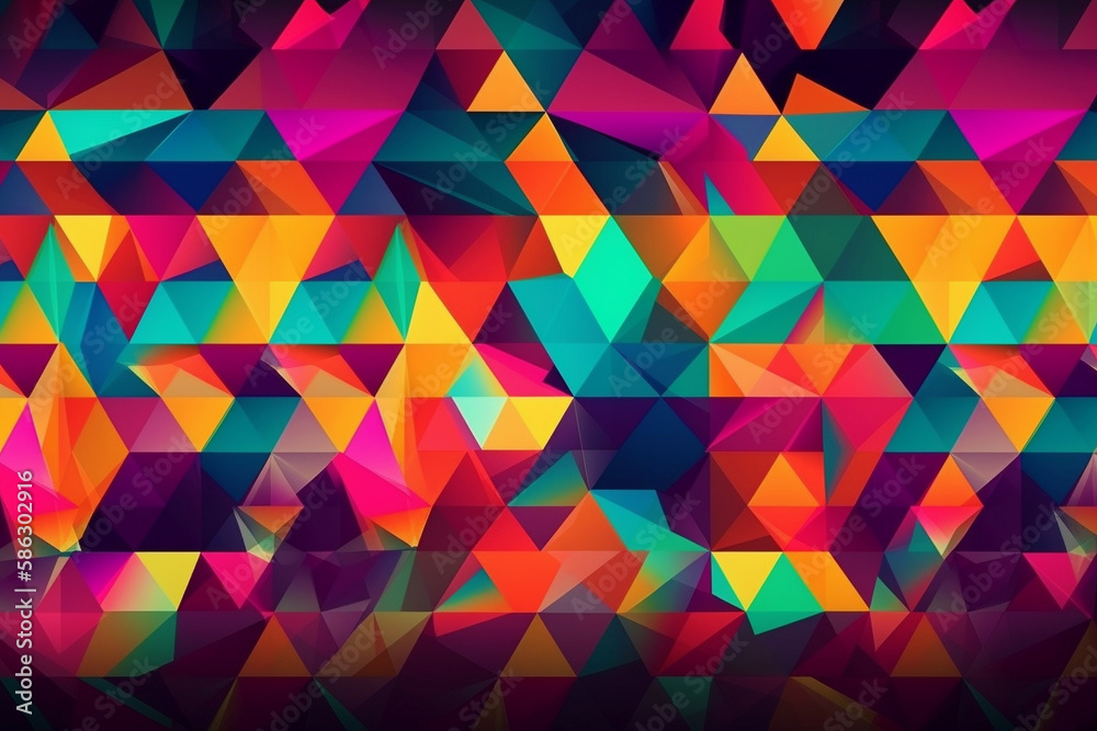 Fototapeta premium abstract geometric background. AI Generative