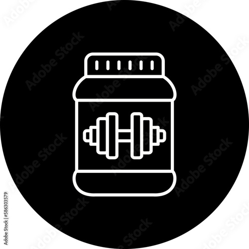 Protein Supplement Line Inverted Icon