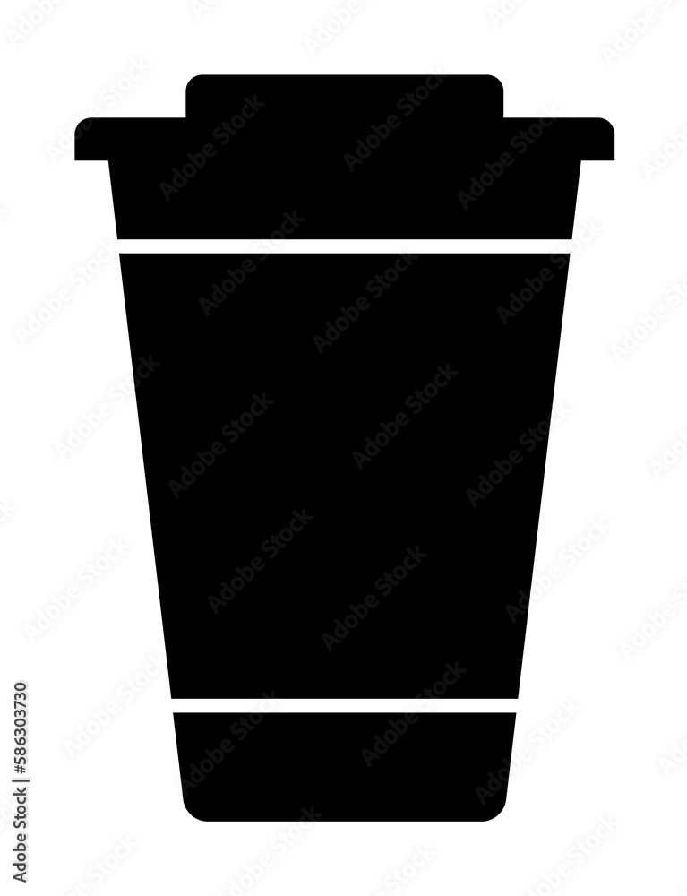plastic cup icon. Element of web icon with one color for mobile concept and web apps. Isolated plastic cup icon can be used for web and mobile