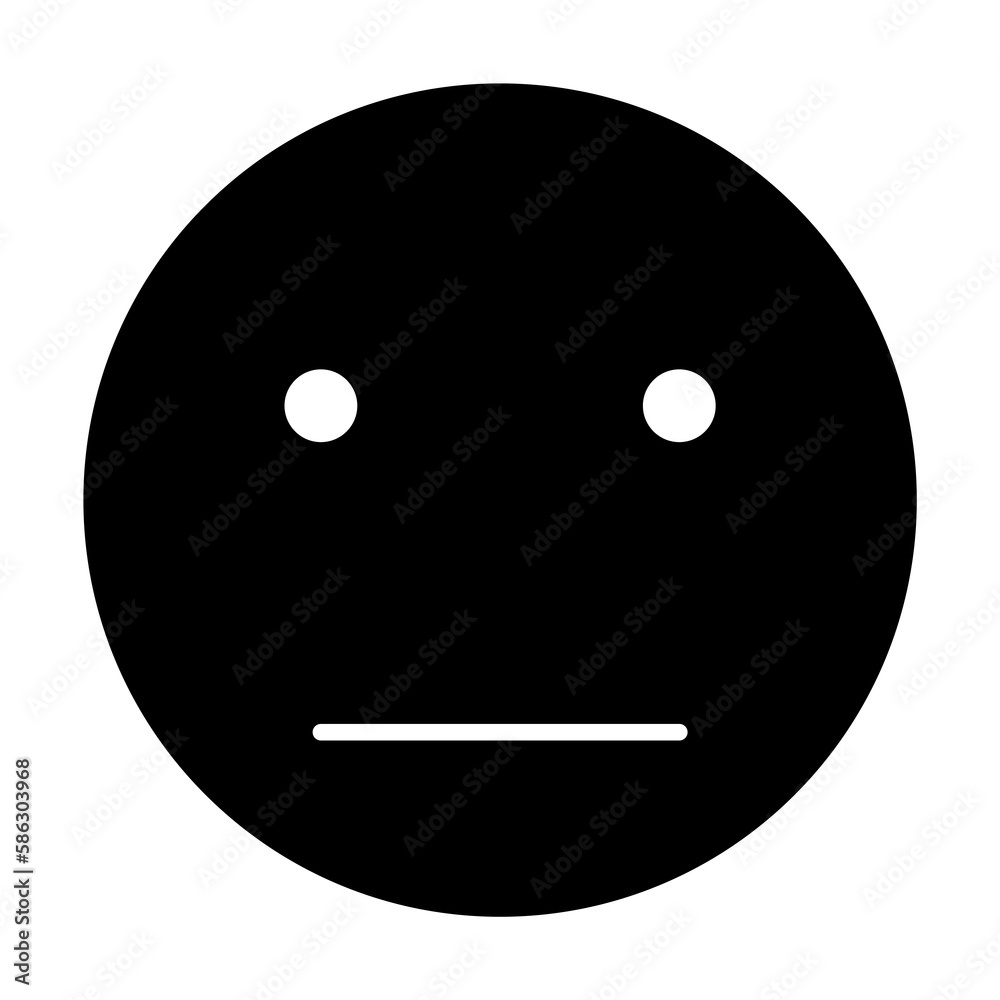 Fototapeta premium sad smiley icon. Element of web icon with one color for mobile concept and web apps. Isolated sad smiley icon can be used for web and mobile