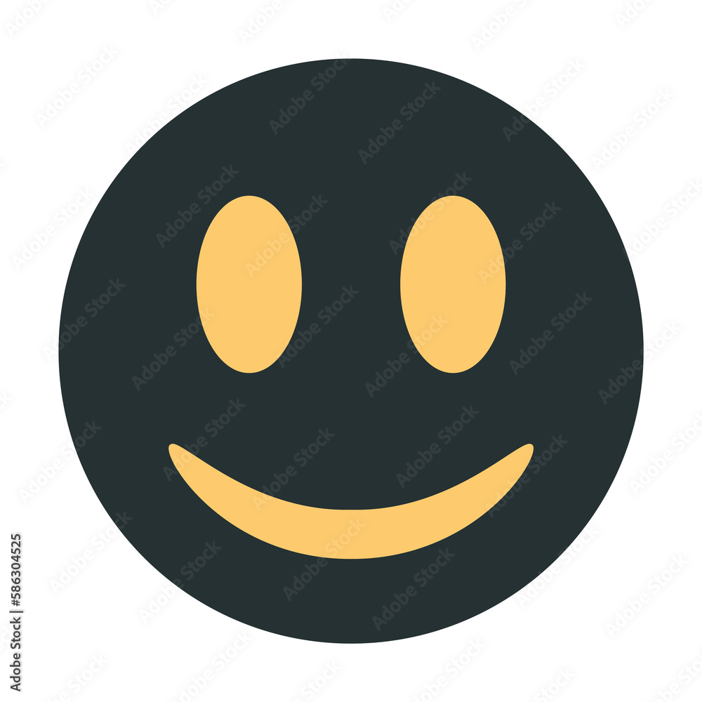 Fototapeta premium smiley icon. Element of web icon with one color for mobile concept and web apps. Isolated smiley icon can be used for web and mobile