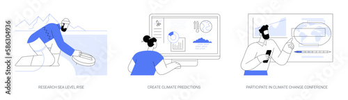 Earth and nature science abstract concept vector illustrations.