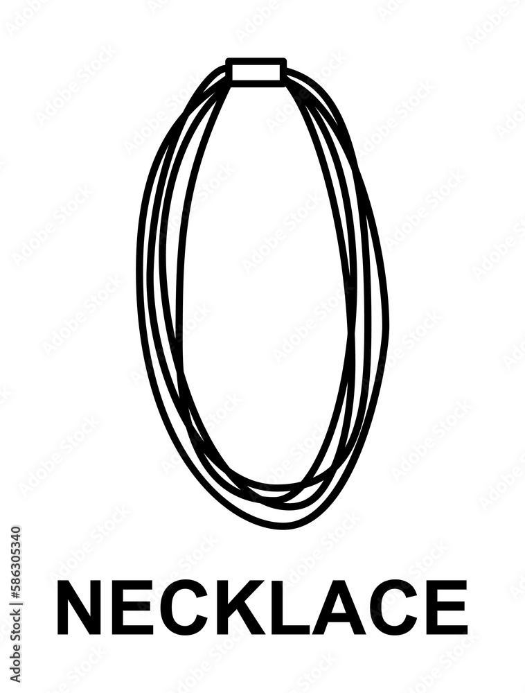 necklace icon. Element of women accessories with names icon for mobile concept and web apps. Thin line necklace icon can be used for web and mobile. Premium icon necklace icon. Element of women accessories with names icon for mobile concept and web apps. Thin line necklace icon can be used for web and mobile. Premium icon