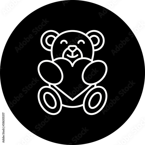 Bear Line Inverted Icon