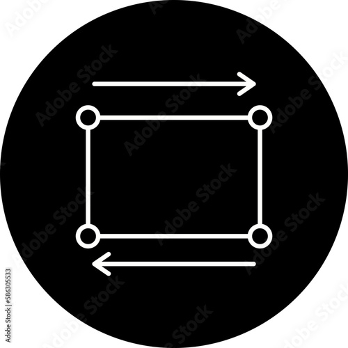 Rectangle Line Inverted Icon