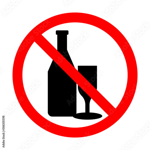 alcohol prohibited icon. Element of ptohibited sign for mobile concept and web apps. Sign of alcohol prohibited icon can be used for web and mobile