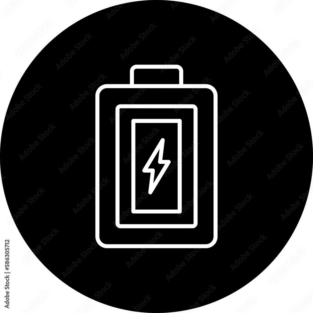 Battery Line Inverted Icon Battery Line Inverted Icon