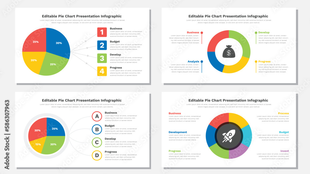 Pie chart infographic presentation template Editable Pie chart infographic presentation template Editable