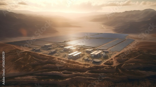 Solar energy plant installa...