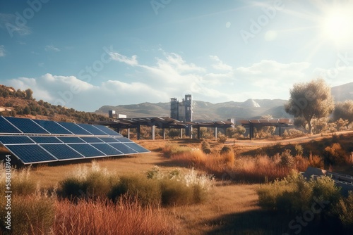 Solar energy plant installa...