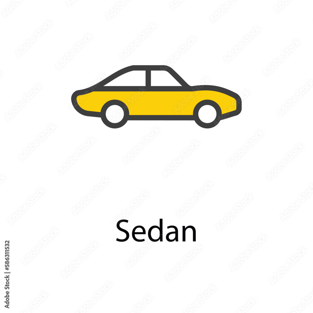 Sedan icon design stock illustration Sedan icon design stock illustration