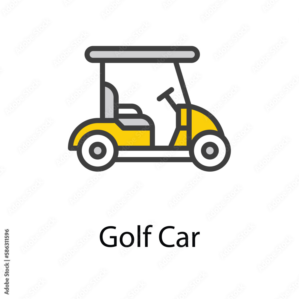 Golf car icon design stock illustration