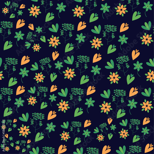 Wallpaper Mural Seamless floral and organic pattern design, organic pattern background vector Torontodigital.ca