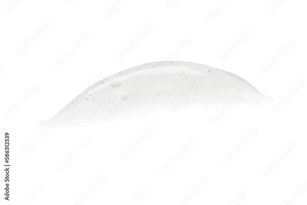 Obraz premium Transparent gel on a smear. Lubricant, gel, serum. Flowing, liquid, transparent. Isolated without background. PNG