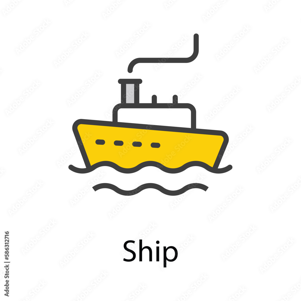 Ship icon design stock illustration Ship icon design stock illustration