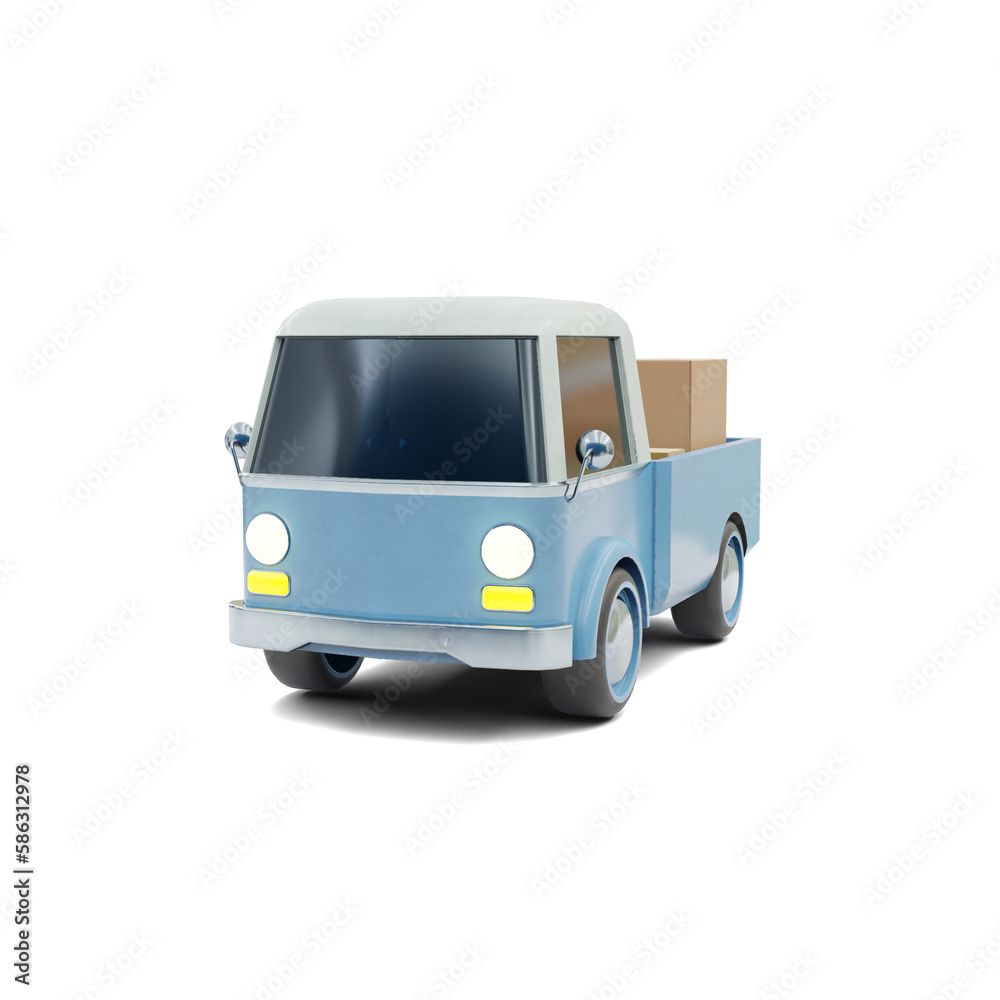 Car Shipping Package on Transparent Background Car Shipping Package on Transparent Background