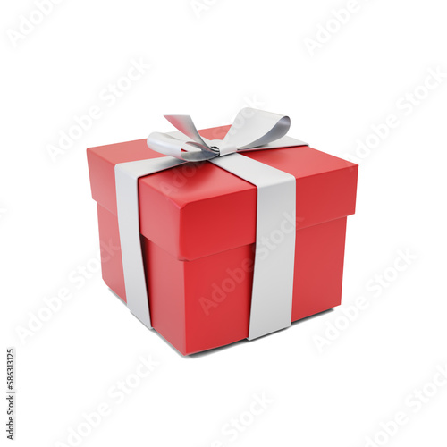 Prize Gift Box on Transparent Background