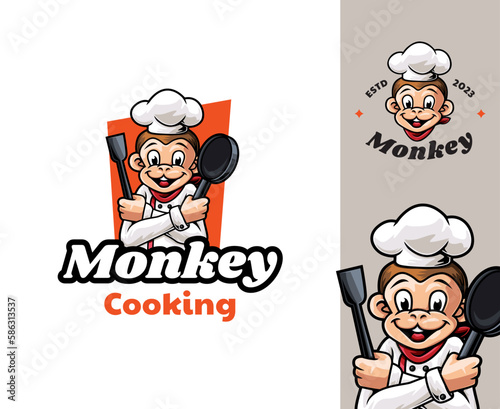 Monkey Chef Mascot Logo Design