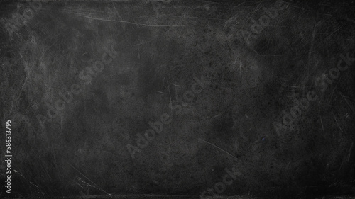 Grunge black chalkboard textured background photo