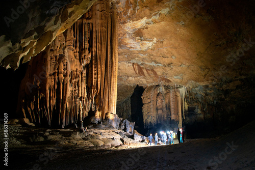 Dorgali- Sardinia 07-12-2021 -Bue Marino caves- grotto, guided tour, speleological excursion Bue Marino caves, Sardinia, Italy photo