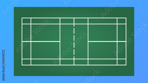 Badminton court indoor, badminton court indoor , Simple flat design style  ,Illustrations for use in online sporting events ,  illustration Vector EPS 10