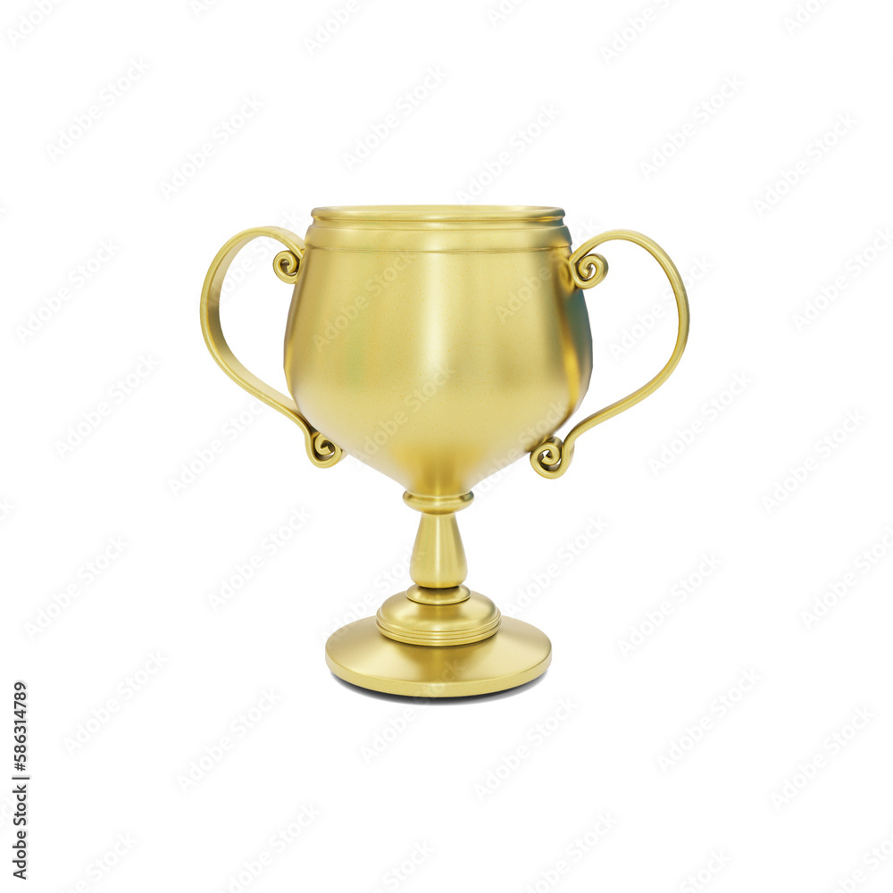 Fototapeta premium Winner Champion Trophy Design on Transparent Background 