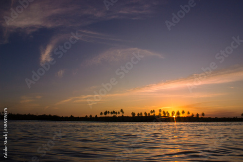 sunset over the sea