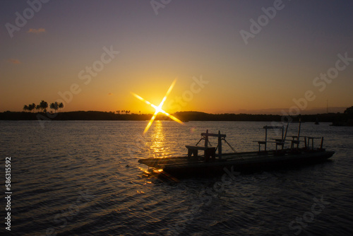 sunset on the river