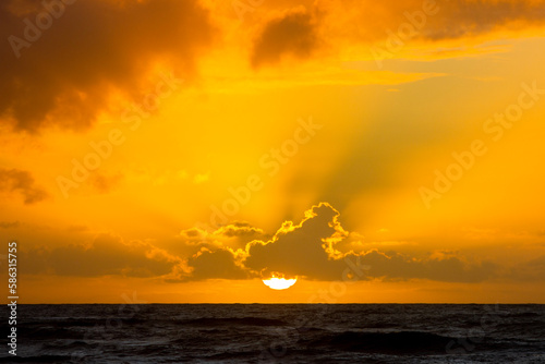 sunset over the sea
