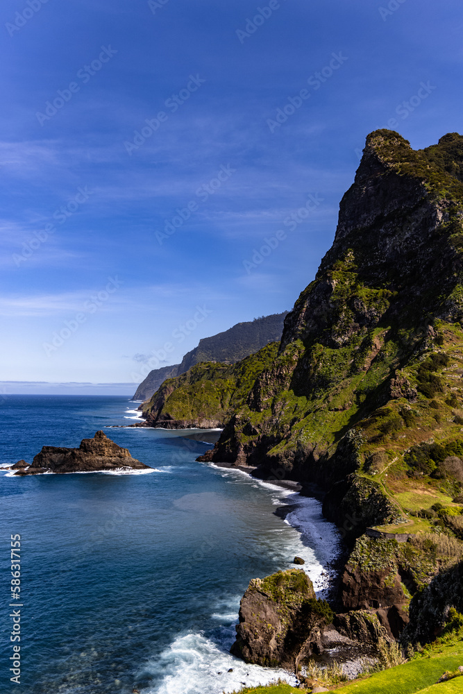 High cliffs of Madeira, Portugal