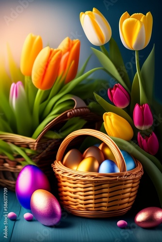 tulips and eggs